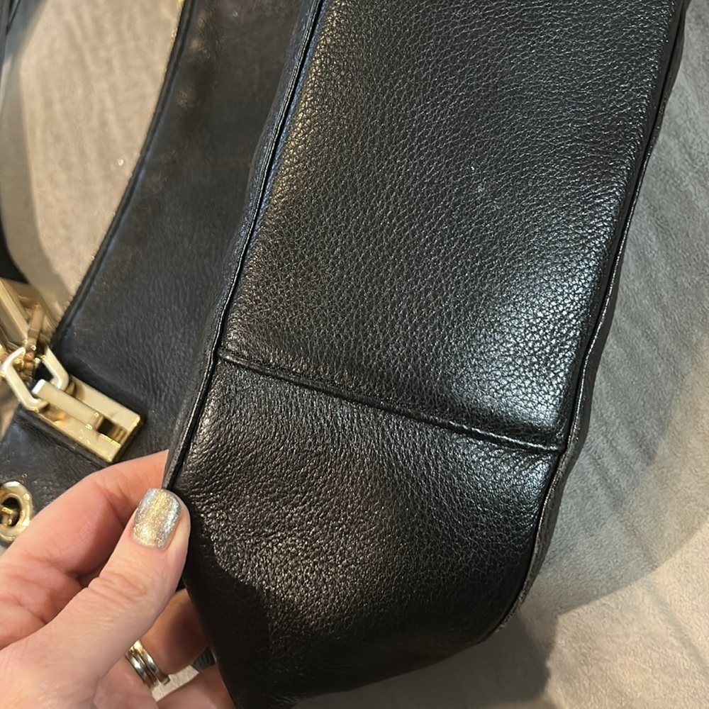 Michael Kors | Brooke Pebbled Blk Leather Satchel - Picture 6 of 10